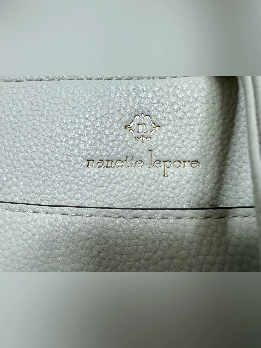 Nanette Lepore White Crossbody Bag with Gold Chain